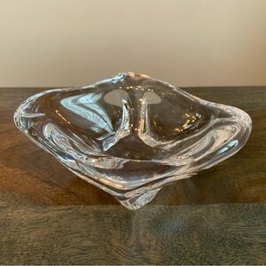 Daum Crystal Ashtray Signed Daum France Vintage Decorative Bowl French Cristal